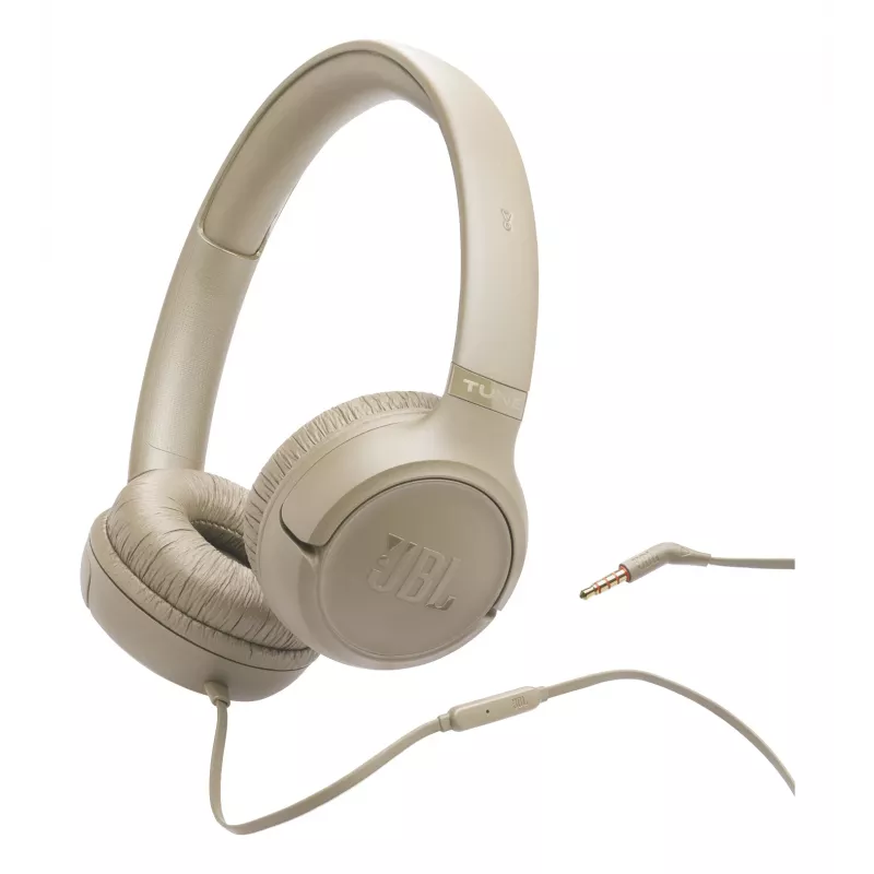 JBL Tune 530 ausinės laidinės ant galvos muzikai/kasdienai smėlinės