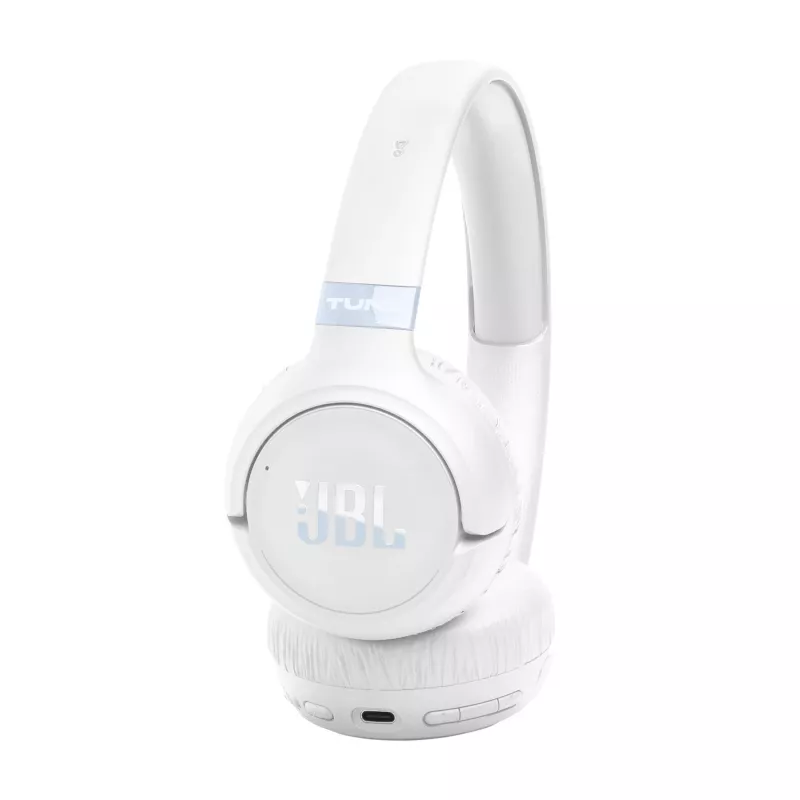 JBL Tune 680NC ausinės, laidinės ir belaidės, galvos juosta, skambučiai / muzika, USB Type-C, Bluetooth, balta