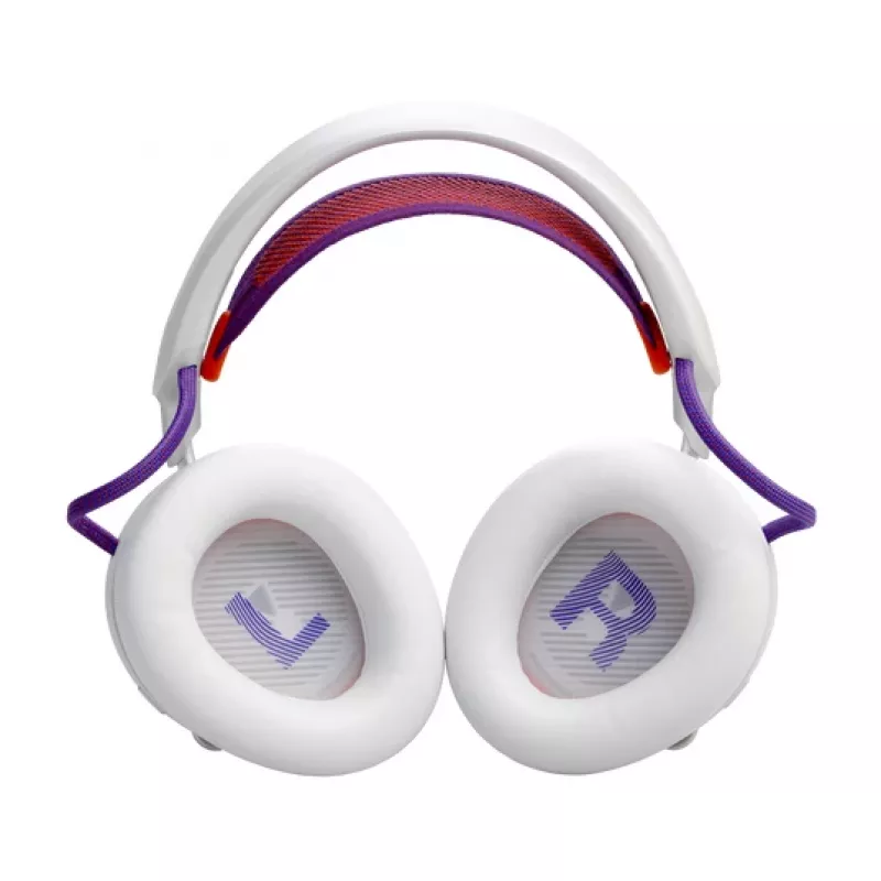 JBL Quantum 950 ausinės belaidės ant galvos žaidimams USB Type-C Bluetooth įkrovimo stovas oranžinė, sidabrinė, balta