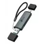 Kortelių skaitytuvas TP‑LINK UA430D USB 3.1 — MicroSD/SD palaikymas, 200 Mbit/s, juodas, 75×22,9×9,3 mm