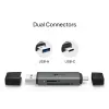 Kortelių skaitytuvas TP‑LINK UA430D USB 3.1 — MicroSD/SD palaikymas, 200 Mbit/s, juodas, 75×22,9×9,3 mm