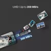 Kortelių skaitytuvas TP‑LINK UA430D USB 3.1 — MicroSD/SD palaikymas, 200 Mbit/s, juodas, 75×22,9×9,3 mm