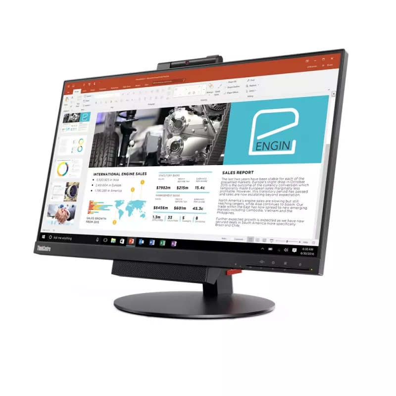 Lenovo 10QYPAT1UK kompiuterio monitorius 60,5 cm (23,8 col.) 1920 x 1080 pikselių Full HD LED juodas