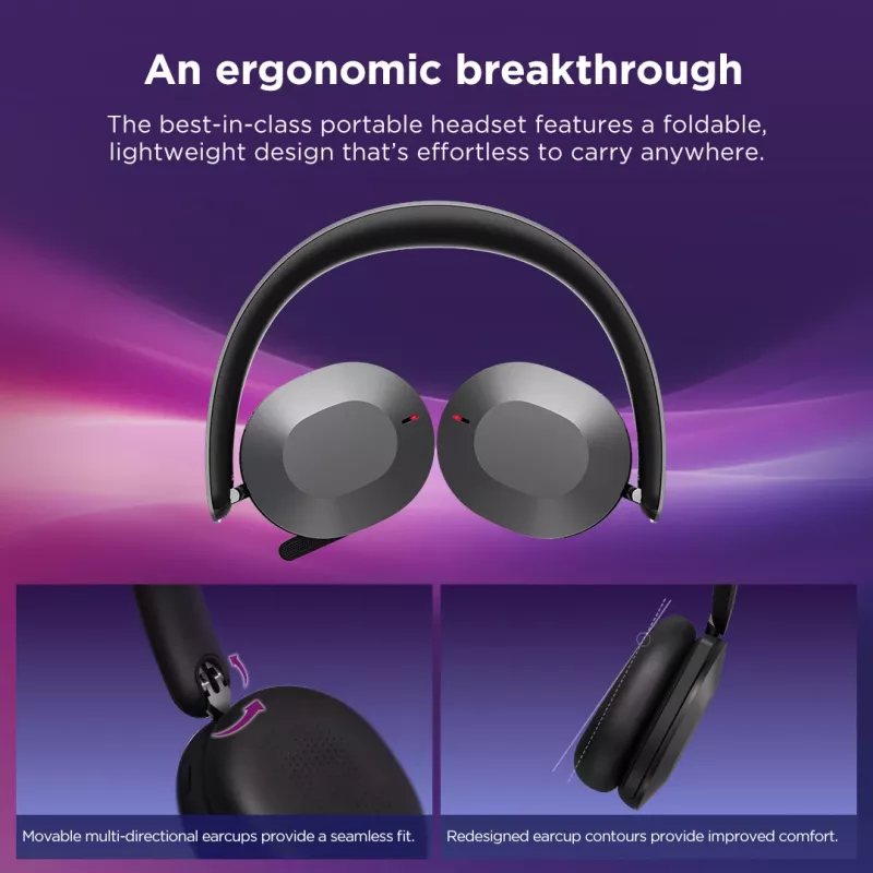 Lenovo 4XD1T60925 ausinės / laisvų rankų įranga Belaidis Ant galvos Biurui / skambučių centrui USB Type-C Bluetooth Pilka