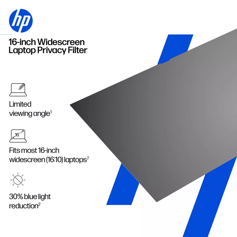HP 16 colių plačiaekranis nešiojamojo kompiuterio privatumo filtras