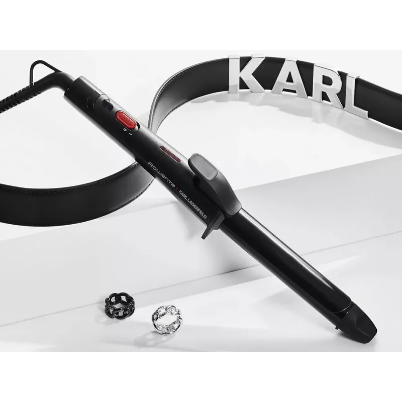 Rowenta X KARL LAGERFELD CF321L garbanojimo žnyplės šiltos juodos, raudonos 47 W 1.8 m