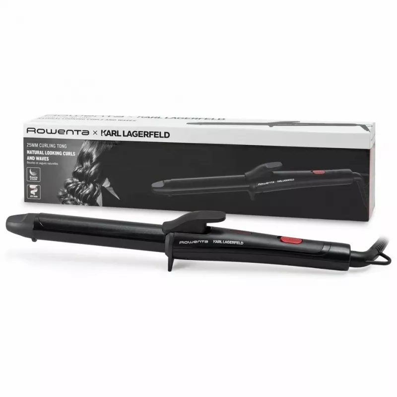 Rowenta X KARL LAGERFELD CF321L garbanojimo žnyplės šiltos juodos, raudonos 47 W 1.8 m