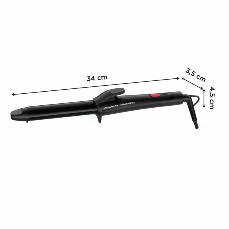 Rowenta X KARL LAGERFELD CF321L garbanojimo žnyplės šiltos juodos, raudonos 47 W 1.8 m