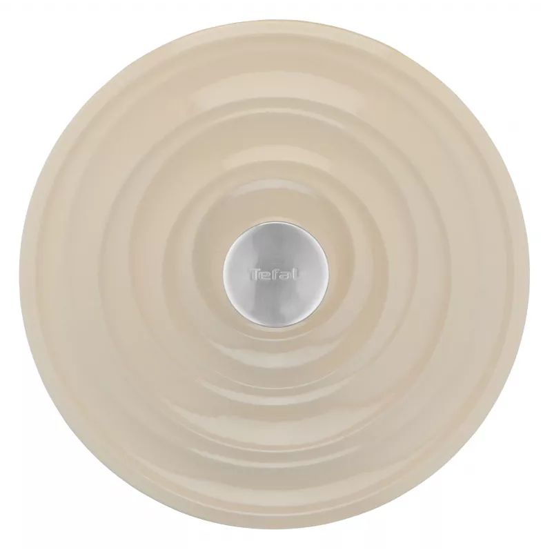 Tefal ketaus kepimo keptuvė LOV E25972, apvali 3,8 L, 28 cm, smėlio spalvos