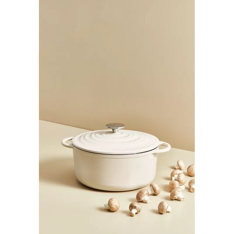 Tefal ketaus kepimo keptuvė LOV E25972, apvali 3,8 L, 28 cm, smėlio spalvos