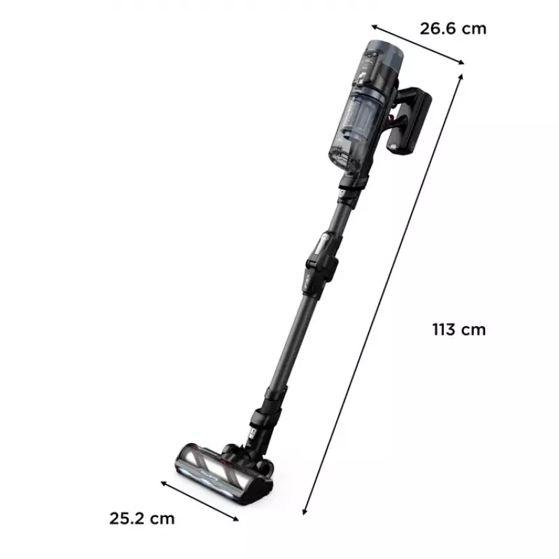 Rowenta X-Force Flex 14.80 RH9B36WV belaidis dulkių siurblys / elektrinė šluota 2-in-1 belaidis dulkių siurblys Baterija Sausas Be maišelio 0,65 L 670 W Juoda, Mėlyna