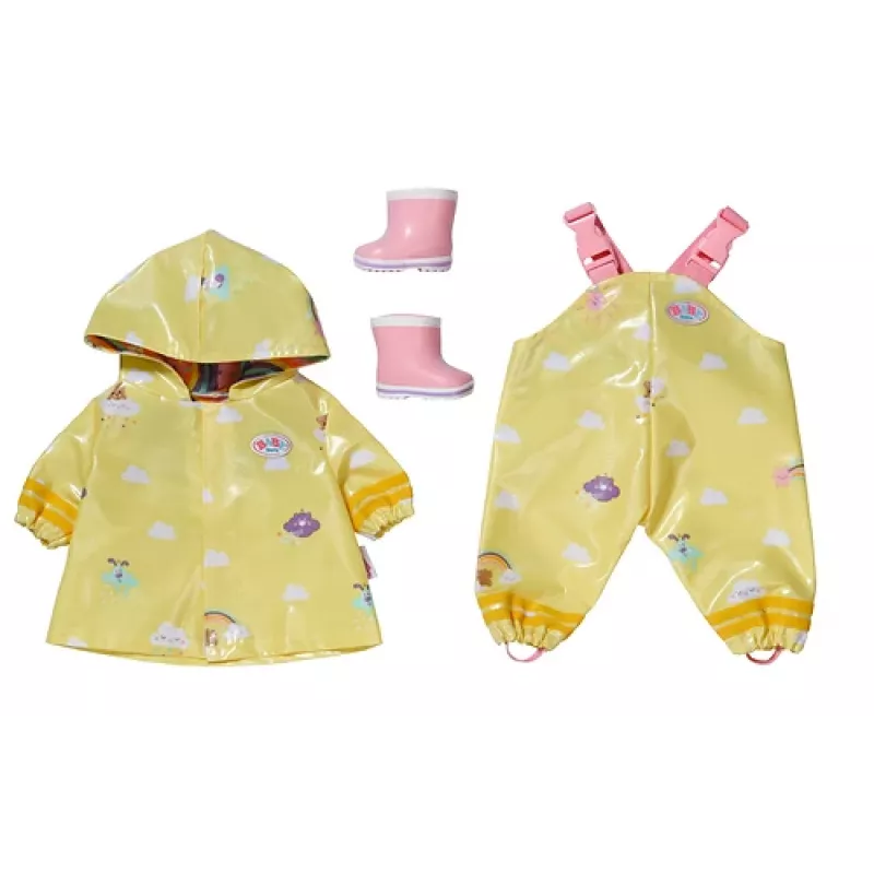 BABY born Regenoutfit 43cm, lėlės lietaus rinkinys, 3 m.