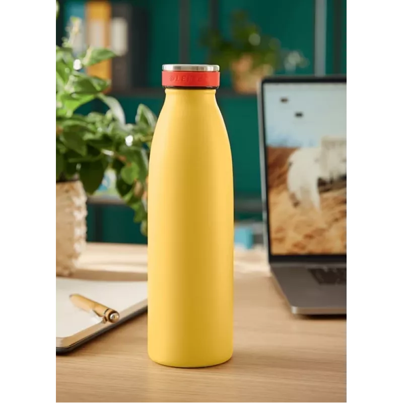 Leitz Cosy izoliuotas vandens butelis 500 ml, geltonas, nerūdijantis plienas, 68 mm, 68 mm, 235 mm, 280 g