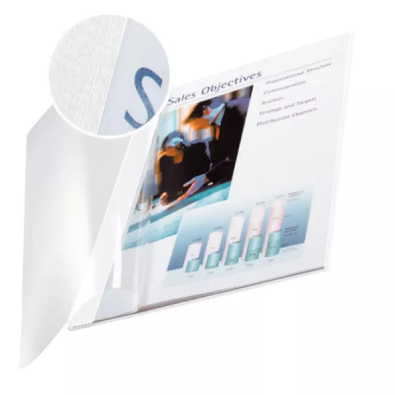 Leitz impressBIND viršelis Soft 7,0 mm, A4, baltas, 70 lapų, 214 mm, 302 mm, 11 mm