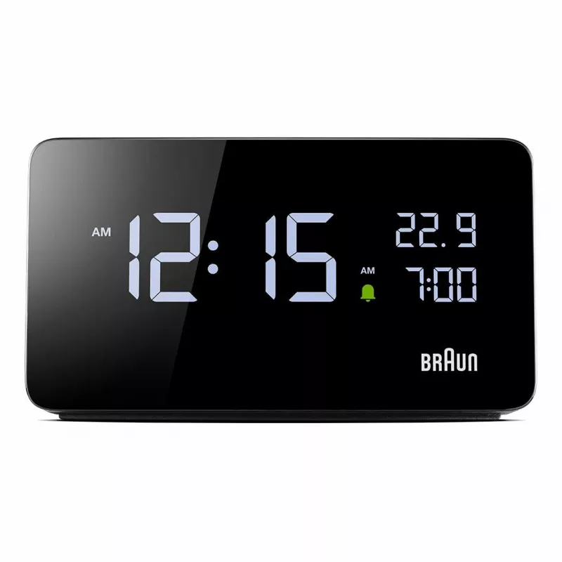 Braun BC20BEU sieninis / stalinis laikrodis Skaitmeninis laikrodis Stačiakampis Juoda