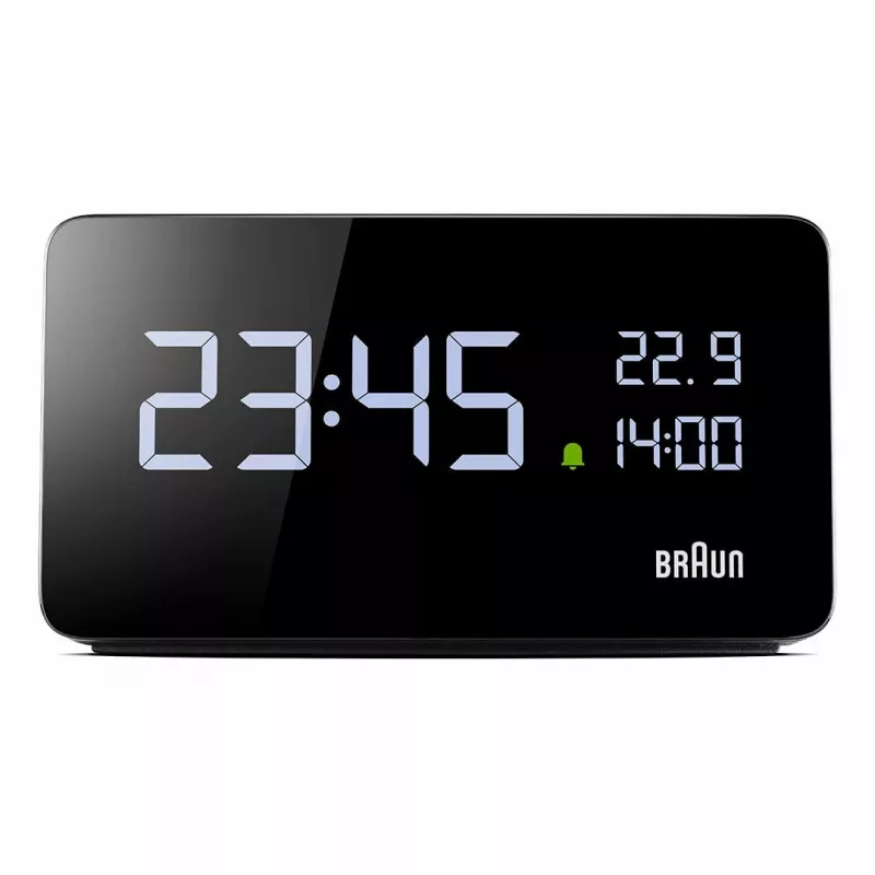 Braun BC20BEU sieninis / stalinis laikrodis Skaitmeninis laikrodis Stačiakampis Juoda