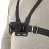 Fotoaparato krūtinės diržai HAMA 00004567 veiksmo kameroms (suderinama su GoPro), juodi, reguliuojamas krūtinės laikiklis
