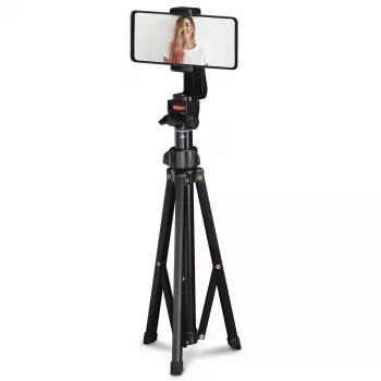 Trikojis Hama Rotary Smartphone II išmaniajam telefonui ir skaitmeniniam fotoaparatui, 3 kojų, maks. apkrova 1 kg, aukštis 41,5–150 cm, juodas