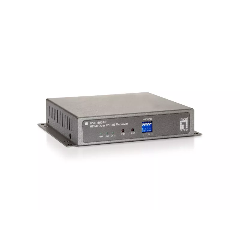 LevelOne HDMI over IP PoE imtuvas, 1920 x 1080 pikseliai, AV imtuvas, Pilka, HDCP