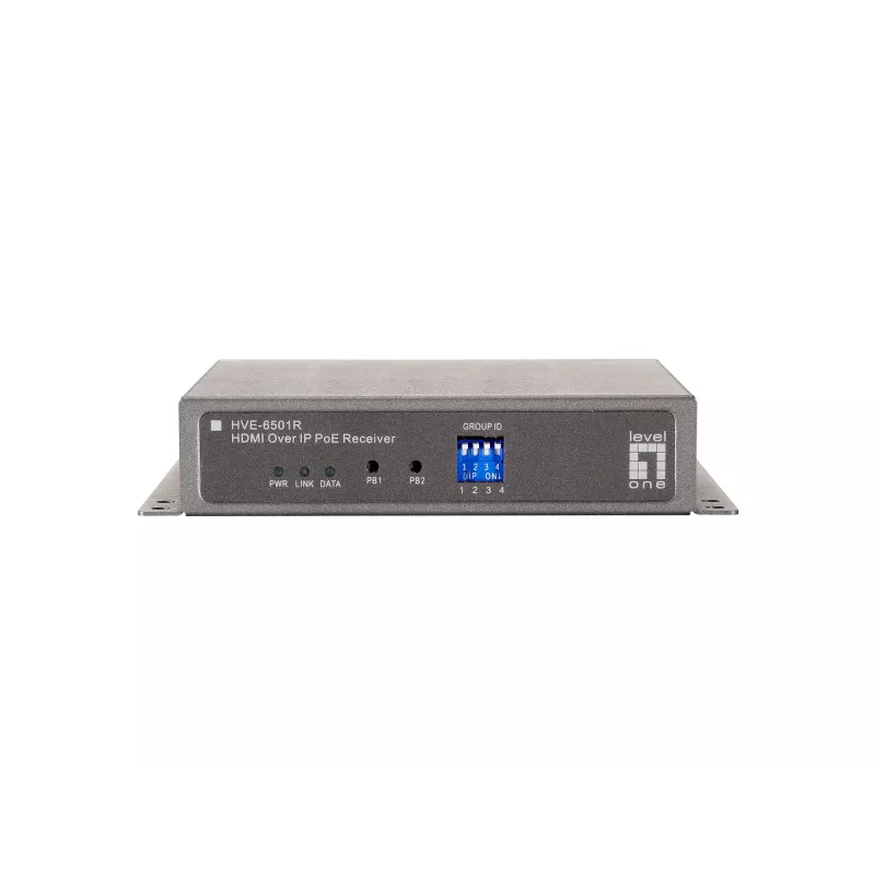 LevelOne HDMI over IP PoE imtuvas, 1920 x 1080 pikseliai, AV imtuvas, Pilka, HDCP