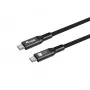 USB4 Gen4x2 C‑į‑C laidas EQUIP 2 m, 80 Gbps, PD 240W, 8K@60Hz, juodas