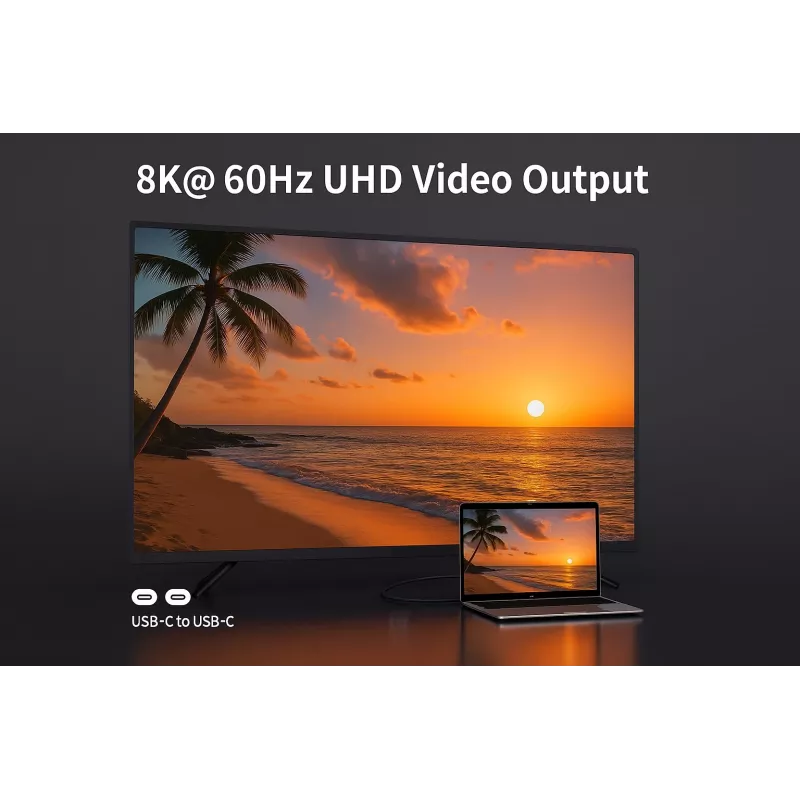 USB4 Gen4x2 C‑į‑C laidas EQUIP 2 m, 80 Gbps, PD 240W, 8K@60Hz, juodas