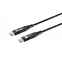 Equip USB 4 itin plonas C į C laidas, 1,2 m, PD240W, 4K/60Hz, 40 Gbps, juodas