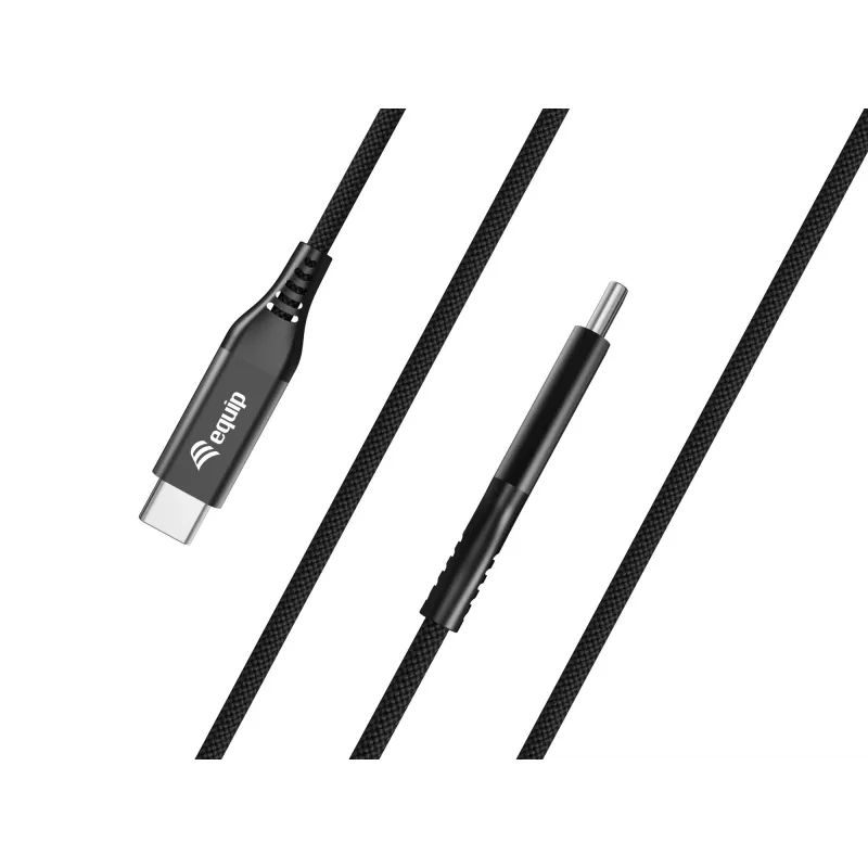 Equip USB 4 itin plonas C į C laidas, 1,2 m, PD240W, 4K/60Hz, 40 Gbps, juodas