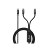 USB-C į 2x USB-C Y formos įkrovimo laidas EQUIP 1,5 m PD 140 W, USB 2.0, juodas