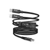 USB-C į 2x USB-C Y formos įkrovimo laidas EQUIP 1,5 m PD 140 W, USB 2.0, juodas
