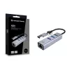 USB-C prie Gigabitinio tinklo adapteris su 3 prievadų USB šakotuvu CONCEPTRONIC ABBY25G — USB 3.2 Gen 1, 1 Gbps Ethernet, 3x USB-A, aliuminis, pilkas
