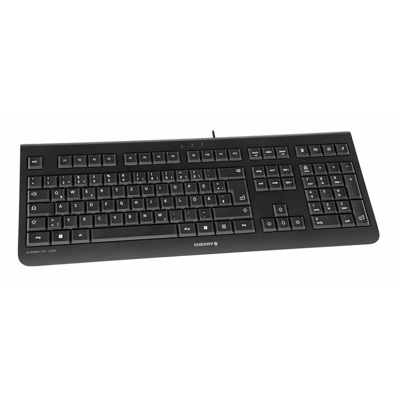 Laidinė pilno dydžio USB klaviatūra Cherry KC 1000 QWERTY portugalų išdėstymo juoda