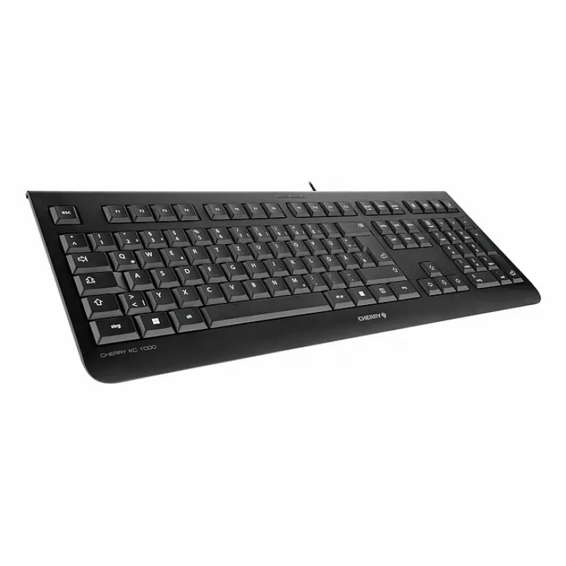 Laidinė pilno dydžio USB klaviatūra Cherry KC 1000 QWERTY portugalų išdėstymo juoda