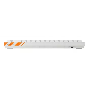 Mechaninė žaidimų klaviatūra Cherry K5 Pro TMR Compact — 65% laidinė USB, QWERTZ, RGB, oranžinė/balt