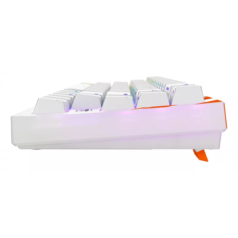 Mechaninė žaidimų klaviatūra Cherry K5 Pro TMR Compact — 65% laidinė USB, QWERTZ, RGB, oranžinė/balt