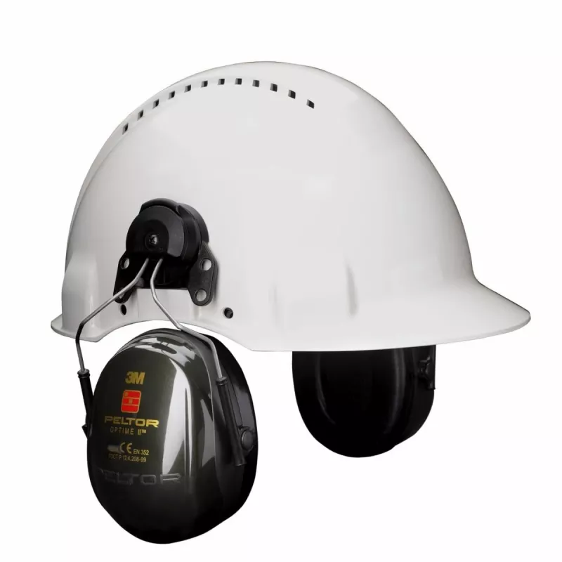 Klausos apsaugos ausinės 3M H520P3E-410-GQ Šalmo tipo Juodos