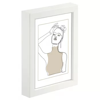 Viengubas nuotraukų rėmelis Hama Copenhagen White Glass MDF 220 mm