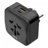 Hama 00223460 maitinimo kištuko adapteris, Type E/F hibridinis, universalus, juodas