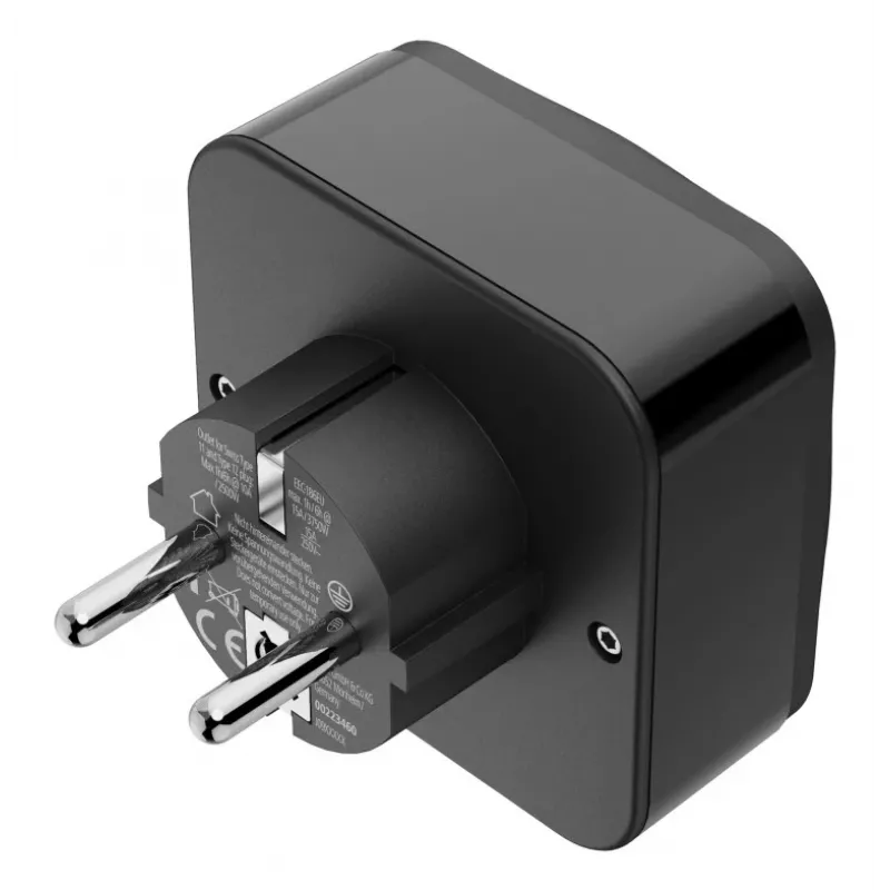 Hama 00223460 maitinimo kištuko adapteris, Type E/F hibridinis, universalus, juodas