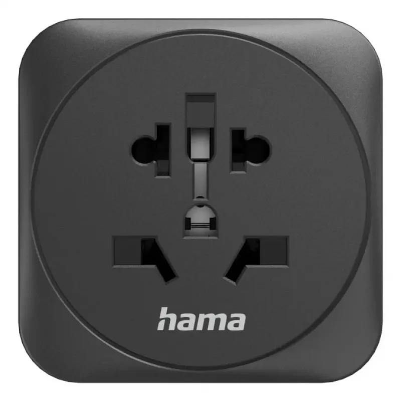 Hama 00223460 maitinimo kištuko adapteris, Type E/F hibridinis, universalus, juodas