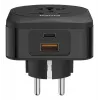 Hama 00223460 maitinimo kištuko adapteris, Type E/F hibridinis, universalus, juodas