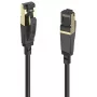 Hama 00202003 tinklo kabelis juodas 5 m Cat8 S/FTP (S-STP)