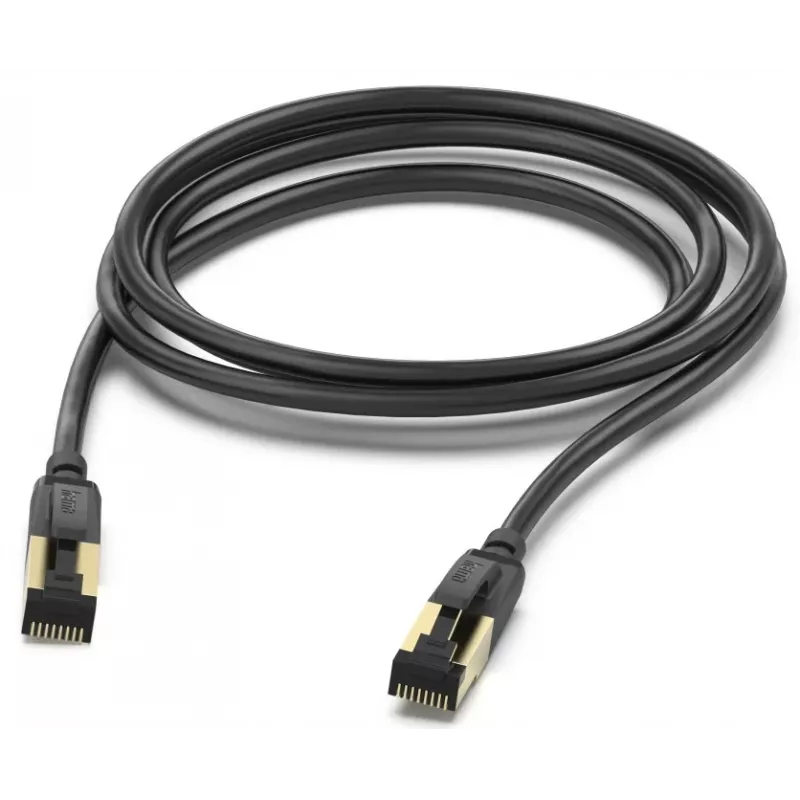 Hama 00202003 tinklo kabelis juodas 5 m Cat8 S/FTP (S-STP)