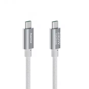 Hama „Full-Featured“ USB laidas USB 3.2 Gen 2 (3.1 Gen 2) 1,5 m USB C Baltas