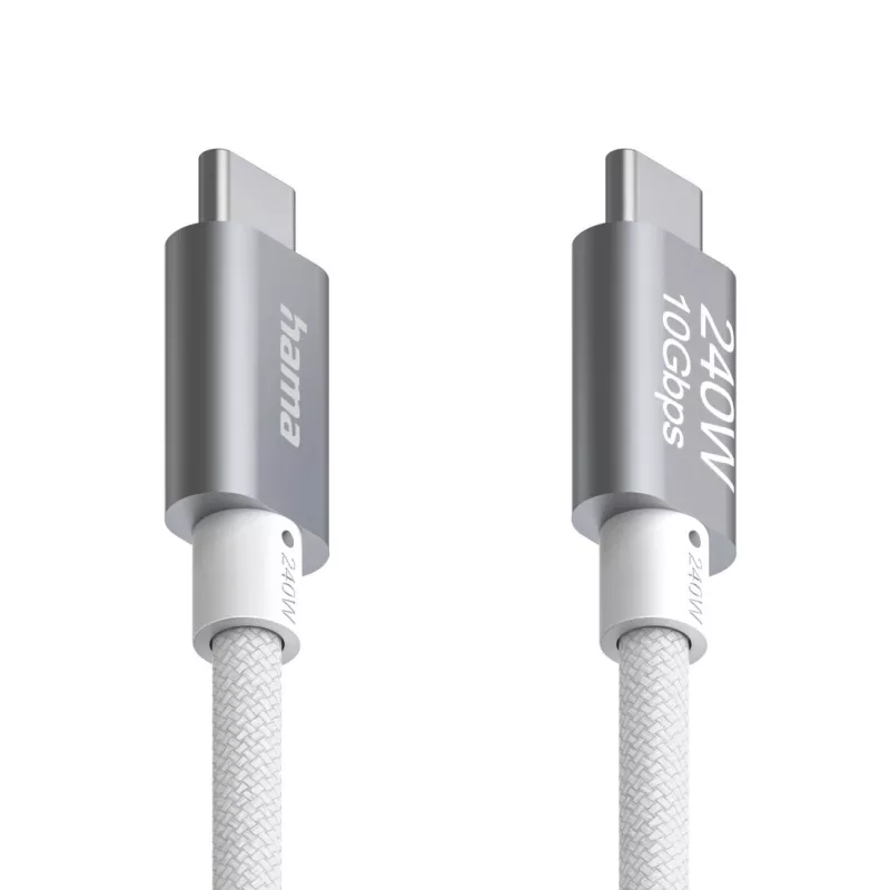 Hama „Full-Featured“ USB laidas USB 3.2 Gen 2 (3.1 Gen 2) 1,5 m USB C Baltas