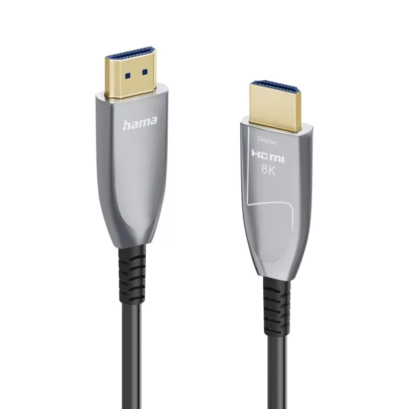 Hama 00202036 HDMI laidas 15 m HDMI Type A (standardinis) juodas, pilkas, sidabrinis
