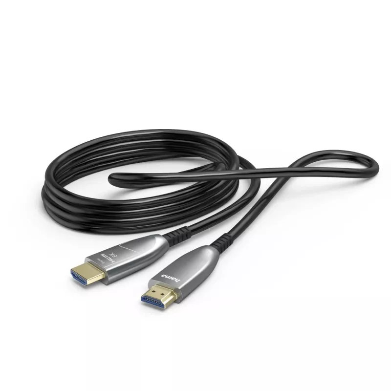 Hama 00202036 HDMI laidas 15 m HDMI Type A (standardinis) juodas, pilkas, sidabrinis