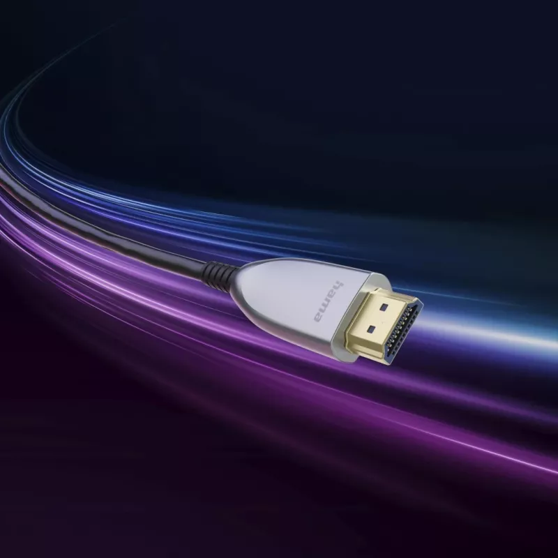 Hama 00202036 HDMI laidas 15 m HDMI Type A (standardinis) juodas, pilkas, sidabrinis