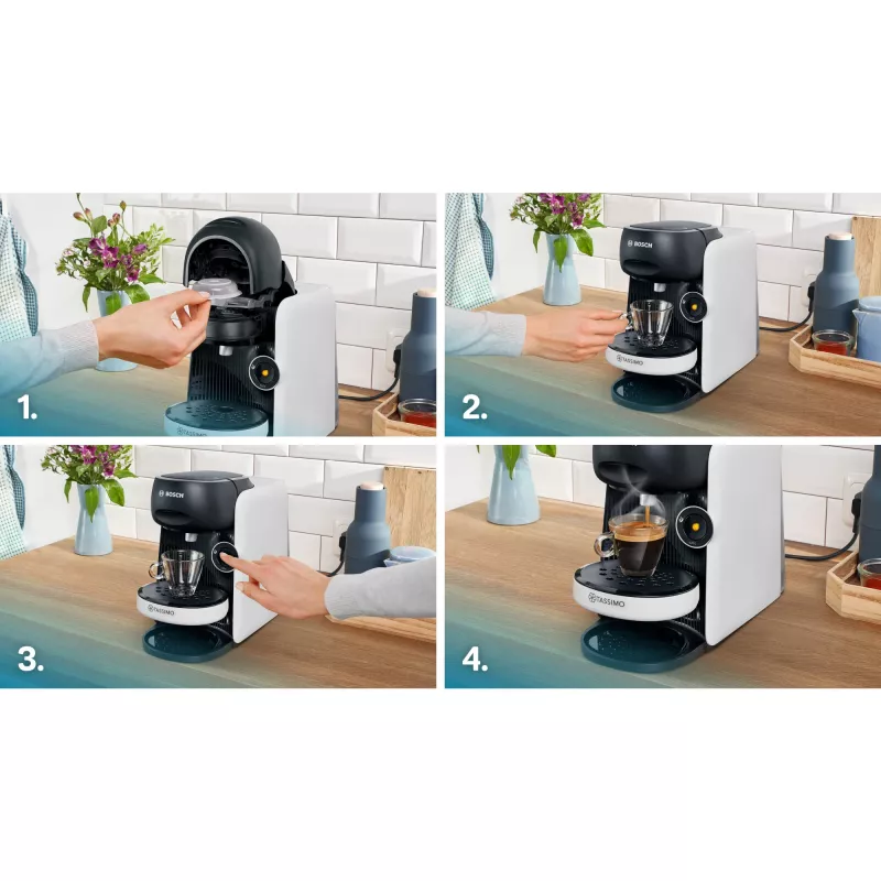 Bosch TAS164E kavos aparatas, pilnai automatinis, kapsulinis kavos virimo aparatas, 0,7 l