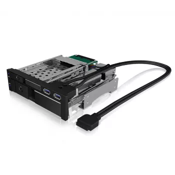 ICY BOX IB-174SSK-U 13,3 cm (5,25 col.) saugojimo diskų dėklas, juodas